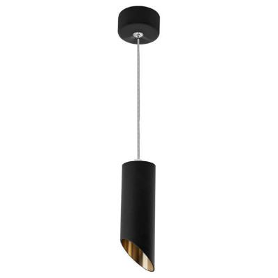 Светильник потолочный на подвесе MR16 35W 230V, черный, золото, D55*H200 ML1828, Feron 48043