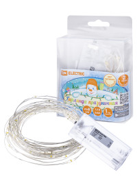 Гирлянда светодиодная "Роса20" 20LED, 2м, 3000К, 2хАА, TDM Electric, SQ0361-0051 Гирлянда светодиодная "Роса20" 20LED, 2м, 3000К, 2хАА, TDM Electric, SQ0361-0051