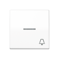 Клавиша для выключателя с окошком для подсветки и символом "звонок"; белая, AS591KO5KWW