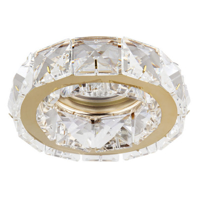 Lightstar 032702 Светильник ONDA MR16/HP16 ЗОЛОТО/ХРУСТАЛЬ ПРОЗРАЧНЫЙ (в комплекте)
