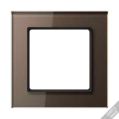 Рамка для вертикальной и горизонтальной установки, 5 постов; стекло; мокко; A CREATION, AC585GLMO