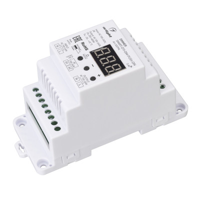 Диммер SMART-D19-DIM-PUSH-DIN (230V, 2A, TRIAC, 2.4G) (Arlight, IP20 Пластик, 5 лет), 032994