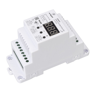 Диммер SMART-D19-DIM-PUSH-DIN (230V, 2A, TRIAC, 2.4G) (Arlight, IP20 Пластик, 5 лет), 032994