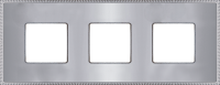 FD01433CBCB Fede Belle Epoque Metal Рамка 3-ная, Bright Chrome+Bright Chrome