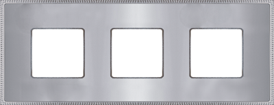 FD01433CBCB Fede Belle Epoque Metal Рамка 3-ная, Bright Chrome+Bright Chrome