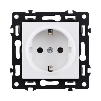 Розетка штепсельная SCHUKO 16A/250 В, белый Kollinger Asthetik AS-014WH