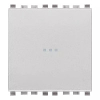 Vimar Кнопка 1P осевая NO 10A 2м, серебро матовое, 20108.2.N