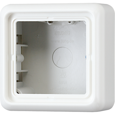 Коробка накладная  с рамкой, 1-кратная, белая, CD581AWW