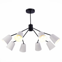 ST LUCE SLE155942-08 Светильник потолочный Черный/Белый E14 8*40W