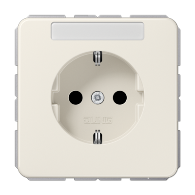 Штепсельная розетка SCHUKO 16A 250V~ с полем для надписи; слоновая кость, CD1520BFNA