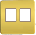 FD04318OR-A Fede Fede Плата монтажная Multimedia для 2-х разъёмов, Real Gold/беж.
