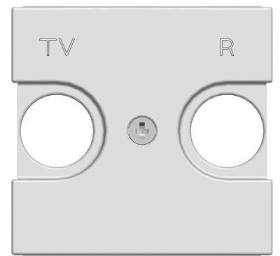 Abb NIE Накладка для TV-R розетки, 2-модульная, серия Zenit, цвет альпийский бел, 2CLA225080N1101, N2250.8 BL