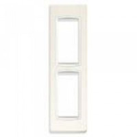 20667.B01 - Vimar Накладка классика на 2 модуля для панелей арктическая белая с белым обрамлением