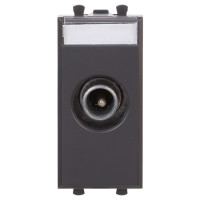 4412511 - ДКС Розетка TV проходная модульная, "Avanti", "Черный матовый", 1 модуль