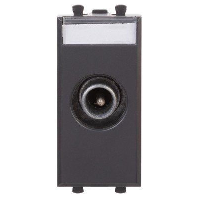 4412511 - ДКС Розетка TV проходная модульная, "Avanti", "Черный матовый", 1 модуль