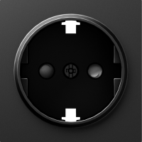 Donel A07 матовый карбон накладка для розетки Schuko с заземлением, со шторками 16A 250 В~,серия DB, DE22030