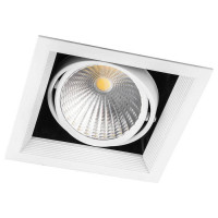 Светильник карданный светодиодный 1x30W 2700 Lm, 4000К, 35 градусов, белый, AL211 с драйвером и клеммой в комплекте, Feron 29779
