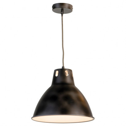 LUSSOLE HUNTSVILLE Светильник подвесной, цвет основания - серый, плафон - металл (цвет - серый), 1x40W E27, LSP-9504-DF