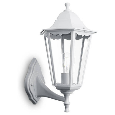 Светильник садово-парковый, 100W 230V E27 белый, 6201/PL6201 (на стену вверх), Feron 11063