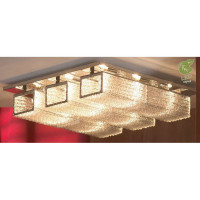 LUSSOLE LARIANO Люстра потолочная, цвет основания - хром, плафон - стекло (цвет - прозрачный), 9x5W G9, GRLSA-5407-09