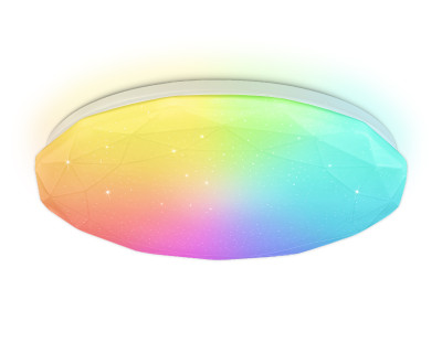 Потолочный светодиодный светильник с пультом 3000K-6400K+RGB 46Вт, AMBRELLA LIGHT, FZ417
