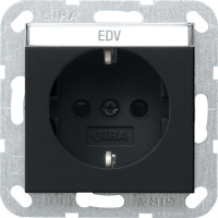 0462005 Gira Розетка с з/к, защитой от детей и полем для надписи