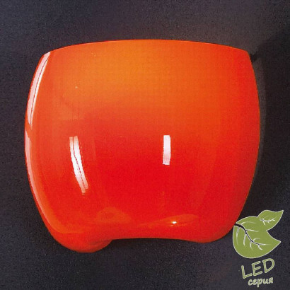 LUSSOLE MELA Настенный светильник, цвет основания - хром, плафон - стекло (цвет - оранжевый), 1x6W E14, GRLSN-0211-01