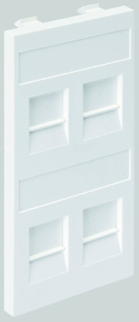 Simon SConnect Адаптер на 4 RJ45 CJ545U(FM), CJ546U(FM), шторки, CIMA-модуль 52x108мм, алюминий, S76C-8