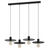 43732 Подвесной потолочный светильник (люстра) IKESTON, 4Х40W, E27, L980, B280, H1100, сталь, черный