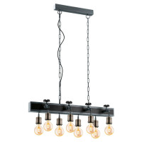 49099 Подвес СOLDCLIFF, 8х60W (E27), L840, H1100, сталь, cеребряный состаренный, черный/сталь, бронз