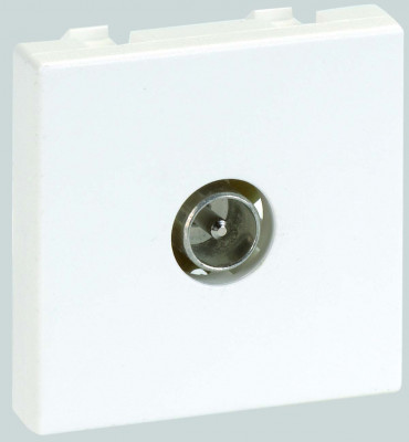 Simon SConnect Плата с TV разъёмом, "папа", винты, 45х45мм, графит, K120A-14