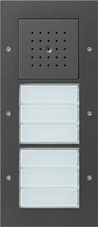 126867 Gira Плоская наружная дверная шестиканальная станция