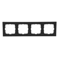 81004SCPB Рамка 4-х постовая с квадратным углом, чистый черный, Wedder 81004SCPB Рамка 4-х постовая с квадратным углом, чистый черный, Wedder