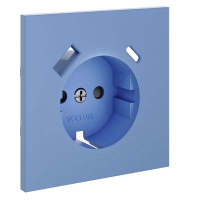 Накладка для розетки с заземлением и защитными шторками, с USB A+C, S70 (деним), VLS001015