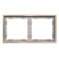 Рамка металлическая на 2 поста, S70 Metal (платина), VLSM120210