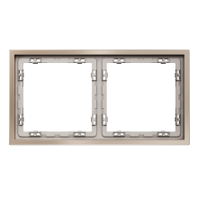 Рамка металлическая на 2 поста, S70 Metal (платина), VLSM120210