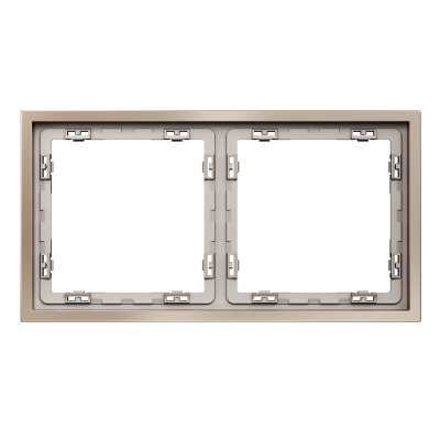 Рамка металлическая на 2 поста, S70 Metal (платина), VLSM120210