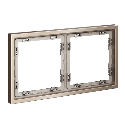 Рамка металлическая на 2 поста, S70 Metal (платина), VLSM120210