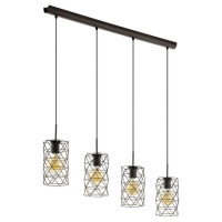 97066 Подвес ESTEVAU, 4х60W (E27), L975, H1100, сталь, темно-коричневый