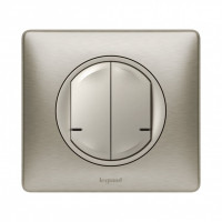 067774 - Celiane with NETATMO.Умный беспроводной выключатель 2-клавишный.Цвет Титан