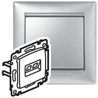 Legrand Розетка компьютерная двойная RJ45 категория 5e UTP - Legrand Valena - монтаж на винтах - алюминий, 770239