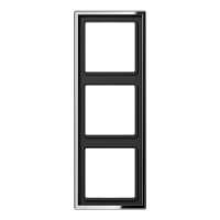 Рамка для вертикальной и горизонтальной установки, 3 поста; металл; хром; GCR, GCR2983