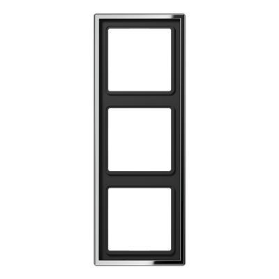 Рамка для вертикальной и горизонтальной установки, 3 поста; металл; хром; GCR, GCR2983