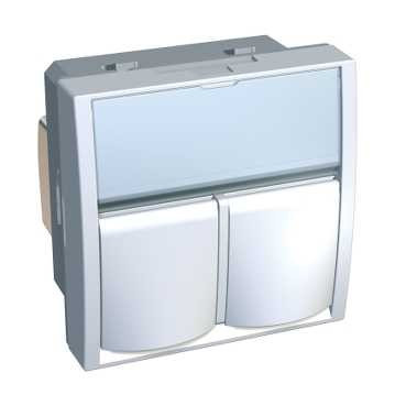 ALB45325N - РОЗЕТКА ACTASSI S-ONE 2XRJ45 CAT 5E НЕЭК, Schneider Electric