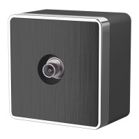 Werkel W5083004/ ТВ-розетка оконечная Gallant (графит рифленый), a051343