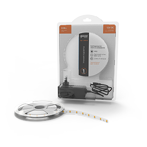 Gauss Лента Basic в комплекте 12V 6W/m 600lm/m 3000K IP65 LED 5m 1/50, BT013