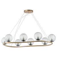 Lightstar 815283 (MD9500-8B) Люстра  BARI 8х10W(led) G9 ЗОЛОТО/ЧЕРНЫЙ МАТОВЫЙ (в комплекте)