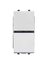 N2102 BL - Механизм 1-клавишного переключателя с клавишей, 1-модульный, серия Zenit, цвет альпийский белый - 2CLA210200N1101