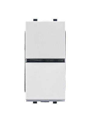 N2102 BL - Механизм 1-клавишного переключателя с клавишей, 1-модульный, серия Zenit, цвет альпийский белый - 2CLA210200N1101