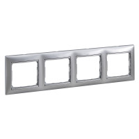 Legrand Рамка 4 поста - Legrand Valena - алюминий, 770154